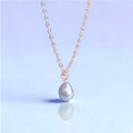 The Hydrangea Blue-Purple Teardrop Freshwater Pearl Necklace