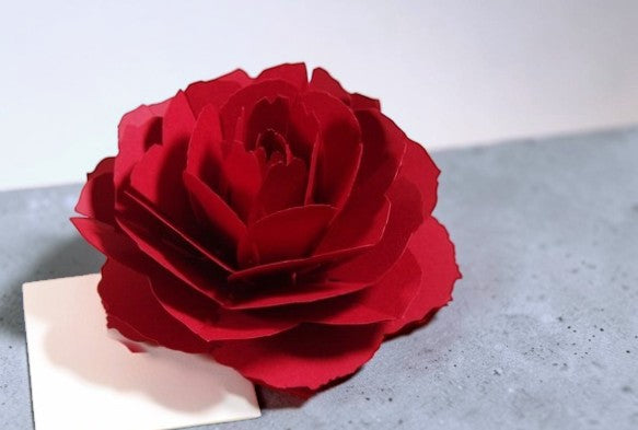 Die Blühende Symphonie: Rosen-Nachrichtenkärtchen, inspiriert von Origami-Kunstfertigkeit
