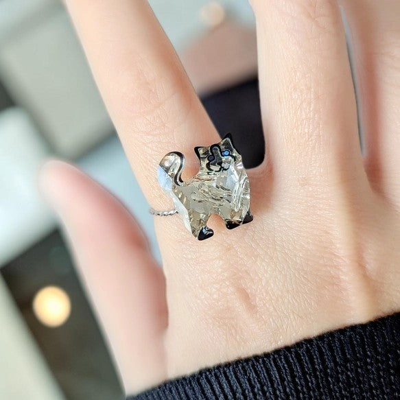 Your Made-to-Order Crystal Pet Companion Ring: Ragdoll & Friends Edition