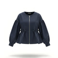 The Refined Denim: Handgefertigte 10-Unzen Soft Denim Peplum Jacke