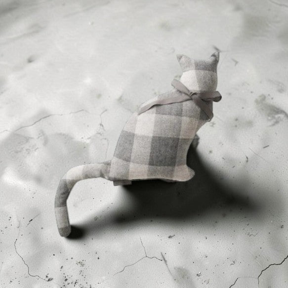 The Messenger of Serendipity: One-of-a-Kind Bespoke Organic Yak-Cotton Lifesize Cat Cushion