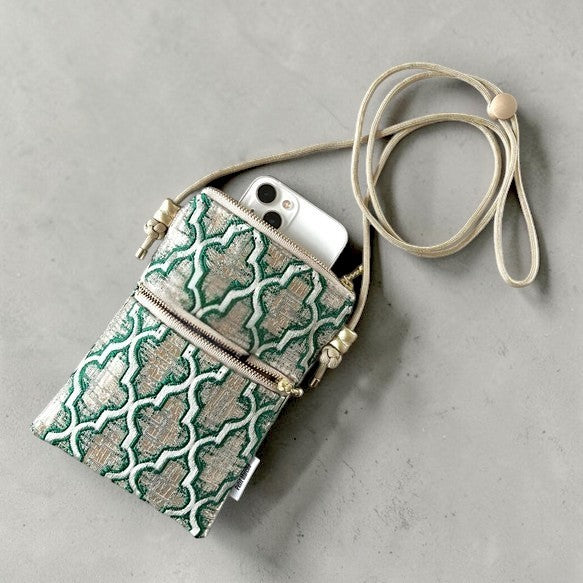 The Heritage Moroccan Tapestry Compact Double-Pocket Crossbody