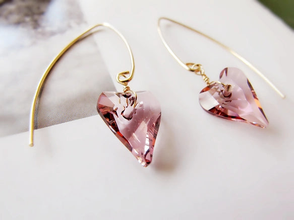 A Lost Masterpiece: Rare Swarovski Antique Rose & 14kgf Earrings