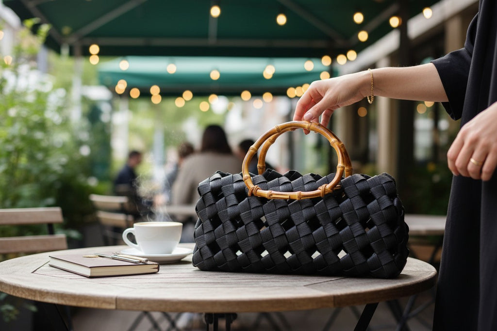 The Artisan Bamboo Basket: Hand-Woven Japanese Craft Tape Tote in Your Color