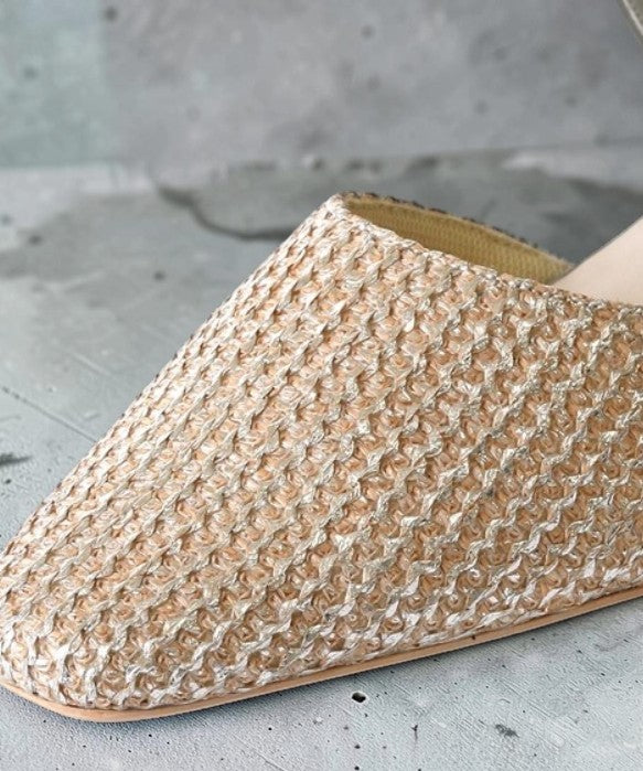 Effortless Elegance: Handcrafted Japanese Mesh Square-Toe Mule