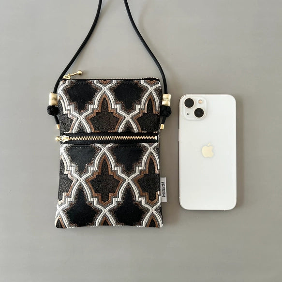 The Heritage Moroccan Tapestry Compact Double-Pocket Crossbody