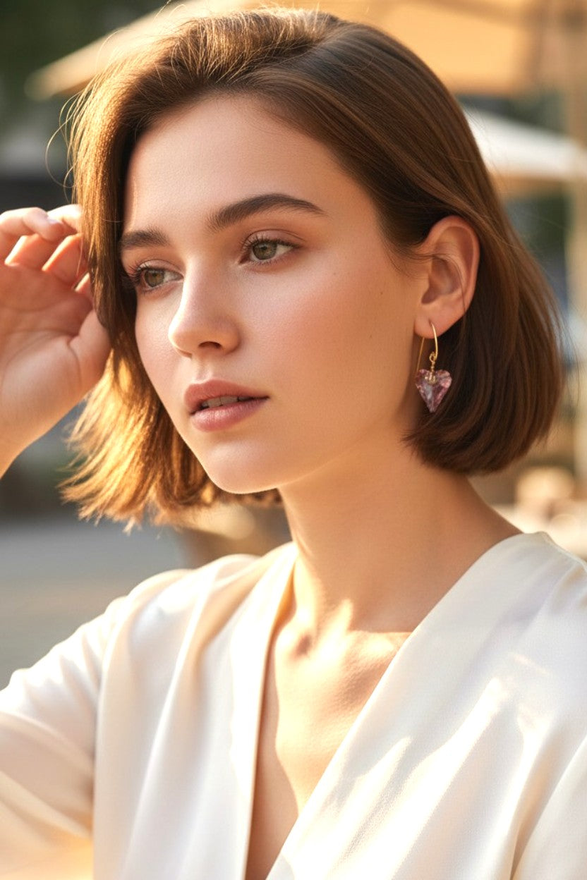 A Lost Masterpiece: Rare Swarovski Antique Rose & 14kgf Earrings