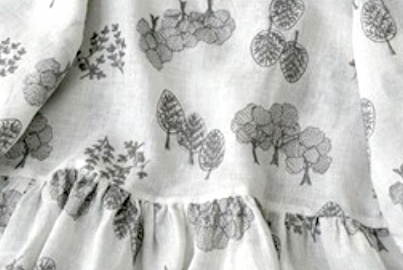 The Woodland Sanctuary: Premium Embroidered Linen Meditation Dress