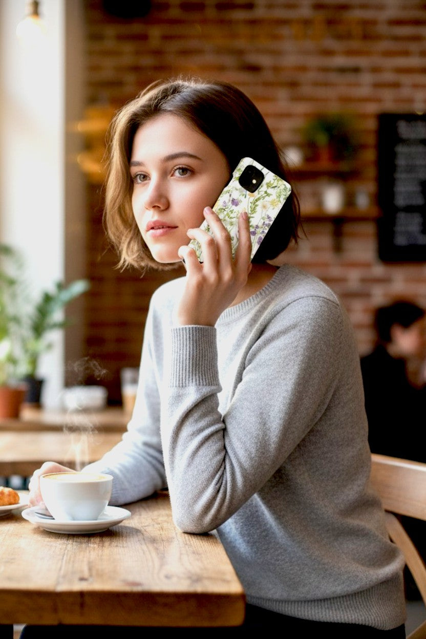 The Sunlit Botanical Meadow: Handcrafted Folio iPhone Case