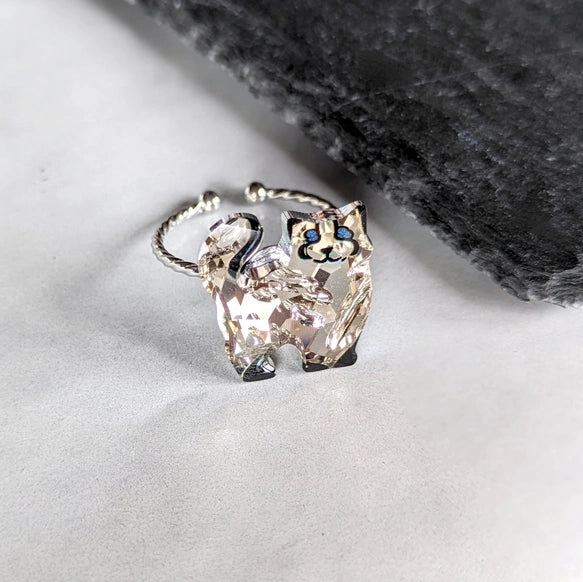 Your Made-to-Order Crystal Pet Companion Ring: Ragdoll & Friends Edition